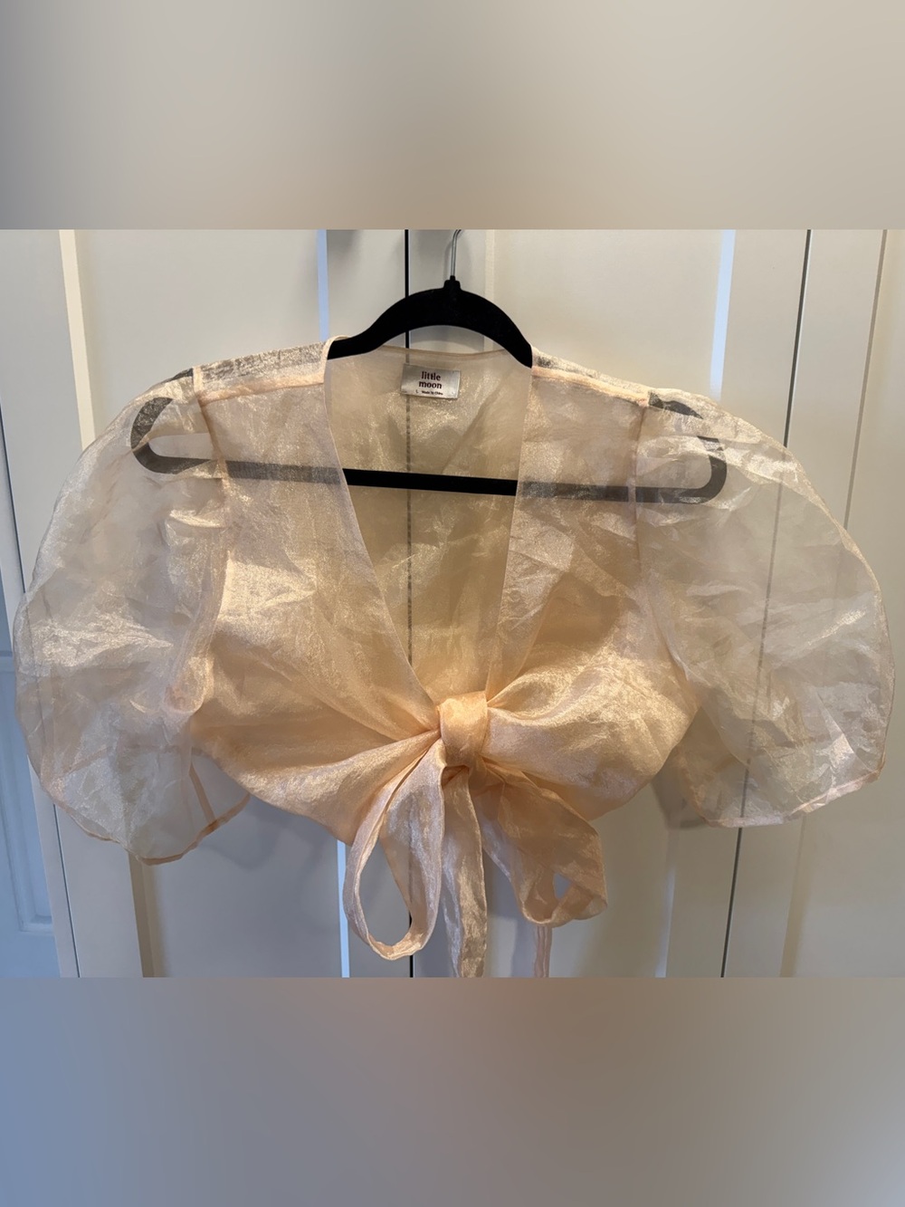 Cropped little moon shrug organza L womens